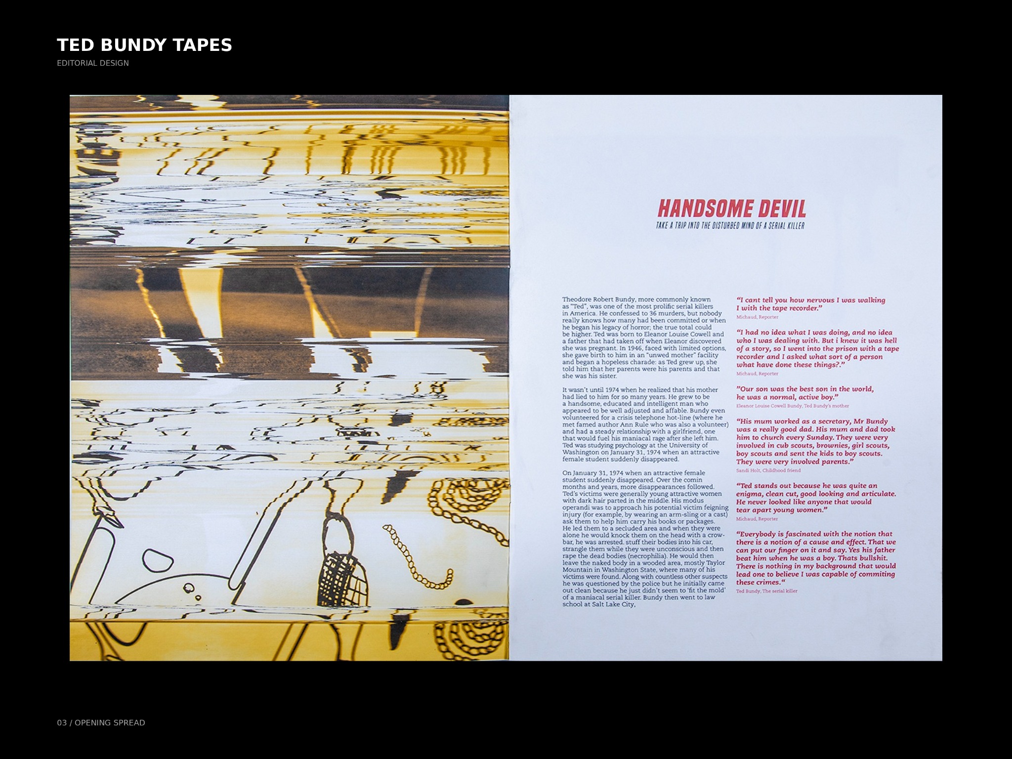 Ted Bundy Tapes — Opening spread