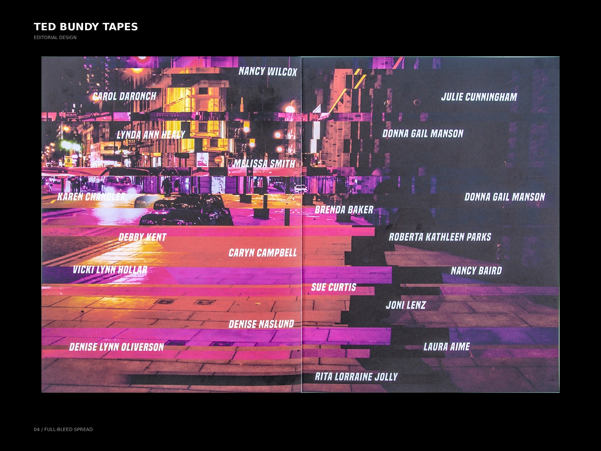 Ted Bundy Tapes — Full bleed spread